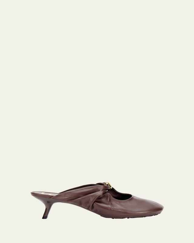 Pebble Soft Leather Mules